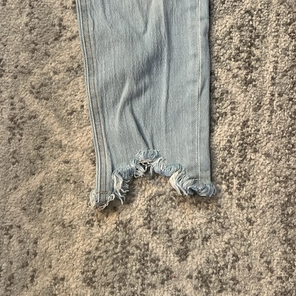 rag and bone light blue jean pants with intentional rips great condition size 23 - Picture 2 of 4